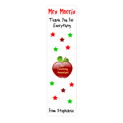 Personalised Teaching Assistant Apple Bookmark